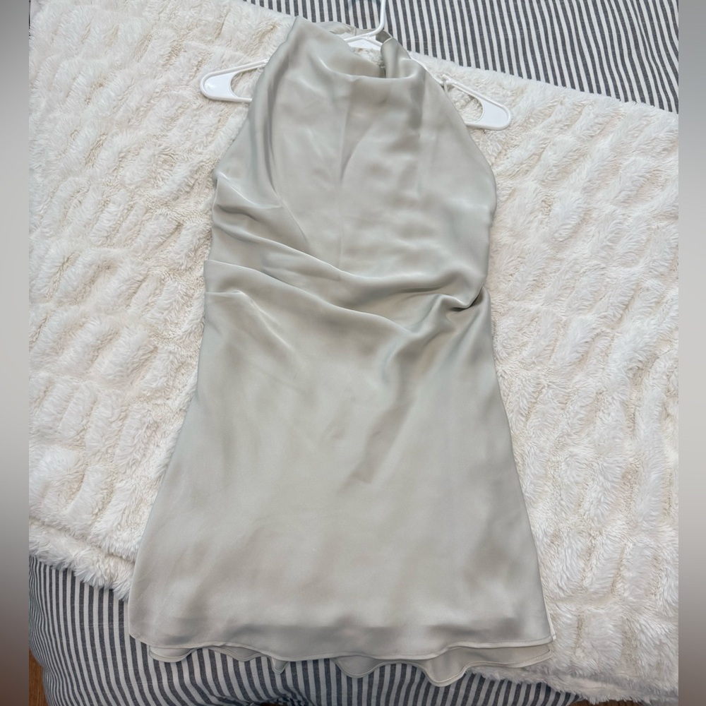 Aritzia Pearl Mini Halter Dress